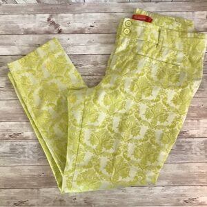 Anthropologie Cartonnier Yellow Patterned Pants